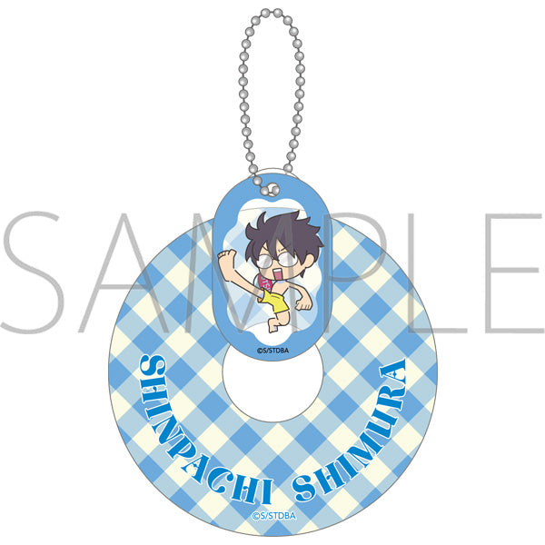 (Goods - Keychain) Gintama Swim Ring Acrylic Keychain / Shinpachi Shimura Pool