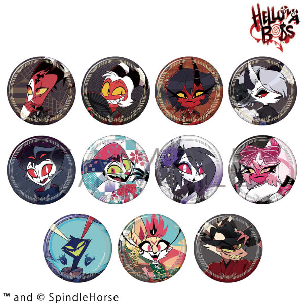 [※Blind](1BOX=11)(Goods - Badge) Helluva Boss Chara Badge Collection / Kimono