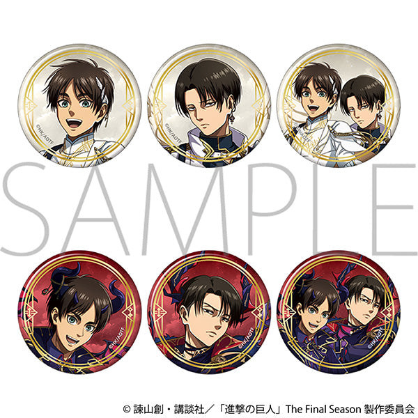 [※Blind](1BOX=6)(Goods - Badge) Attack on Titan Foil Stamped Chara Badge Collection / Angel and Devil