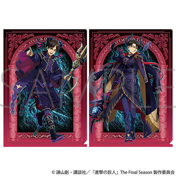 (Goods - Clear File) Attack on Titan Clear File Set / Eren, Levi ～Devil～
