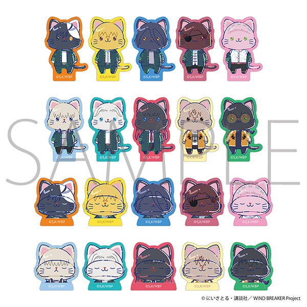 (Goods - Sticker) WIND BREAKER withCAT illustration Ver. Flake Sticker