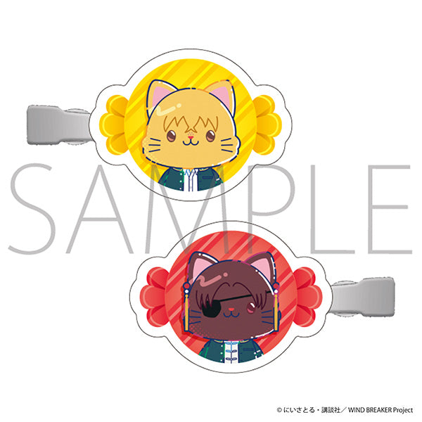(Goods - Hair Accessory) WIND BREAKER withCAT illustration Ver. Hinged Barrette for Bangs / Akihiko Nirei, Hayato Suo