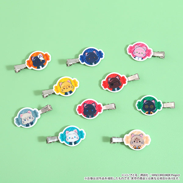 (Goods - Hair Accessory) WIND BREAKER withCAT illustration Ver. Hinged Barrette for Bangs / Kyotaro Sugishita, Mitsuki Kiryuu