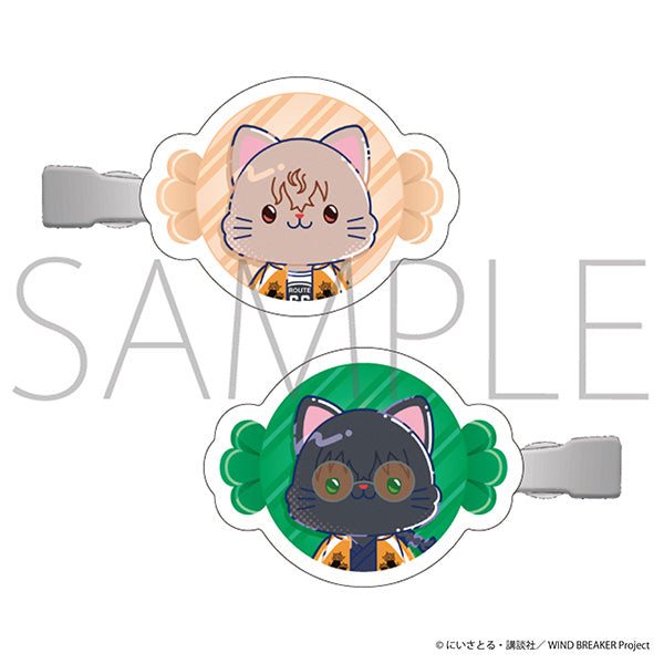 (Goods - Hair Accessory) WIND BREAKER withCAT illustration Ver. Hinged Barrette for Bangs / Choji Tomiyama, Jo Togame