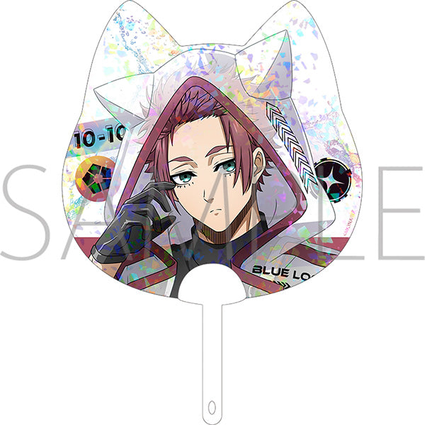 (Goods - Uchiwa Fan) Blue Lock Season 2 Clear Uchiwa Fan / Sae Itoshi Cyber Cat
