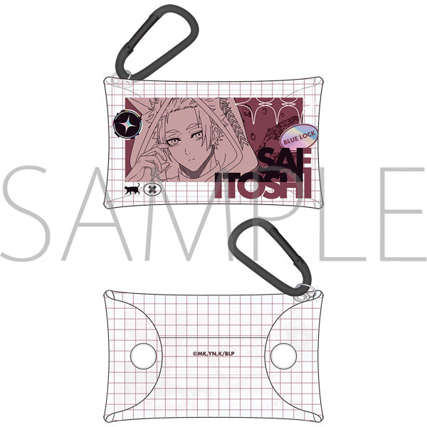 (Goods - Pouch) Blue Lock Season 2 Clear Pouch w/Carabiner / Sae Itoshi Cyber Cat