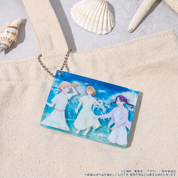 (Goods - Keychain) Blue Box Acrylic Block Keychain / Ensemble Visual ～Summer Colors～