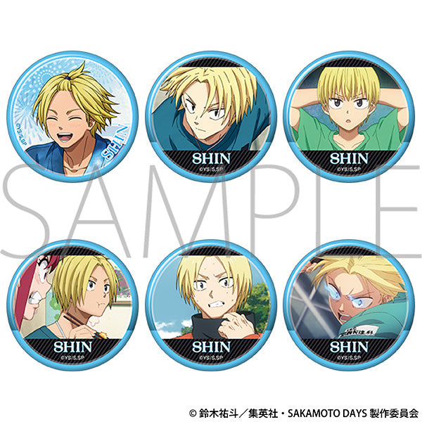 [※Blind](1BOX=6)(Goods - Badge) SAKAMOTO DAYS Lots of Shin Asakura Chara Badge Collection / vol. 2