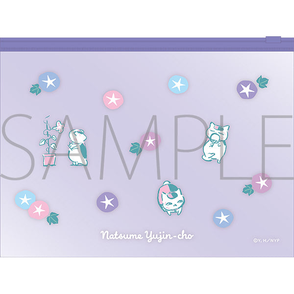(Goods - Pouch) Natsume's Book of Friends (Natsume Yuujinchou) Nyanko Sensei Clear Slider Pouch / Morning Glory