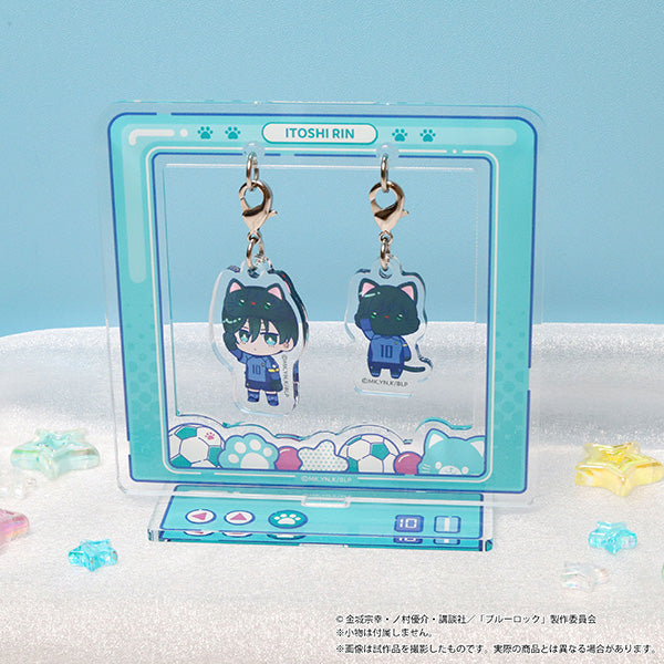 (Goods - Acrylic Stand) Blue Lock Season 2 withCAT illustration Ver. Yurayura Acrylic Stand / Rin Itoshi