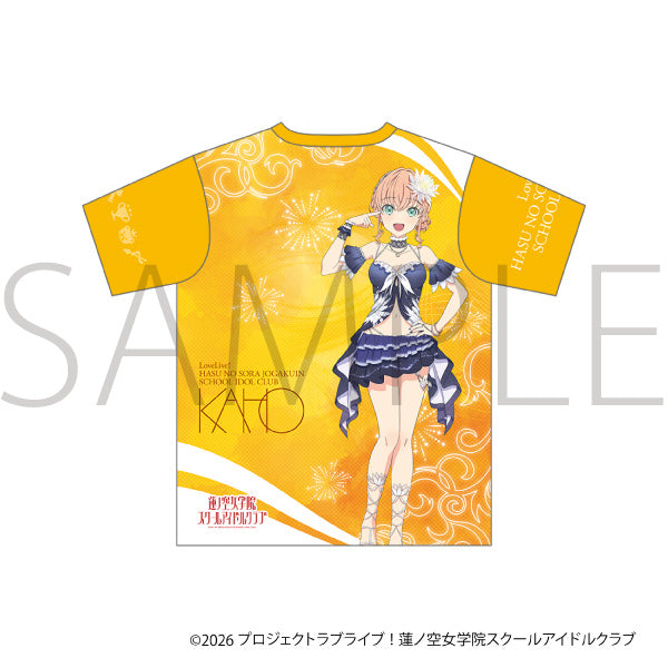 (Goods - Shirt) Love Live! Hasu no Sora Jogakuin School Idol Club Full Graphic T-shirt / Kaho Hinoshita