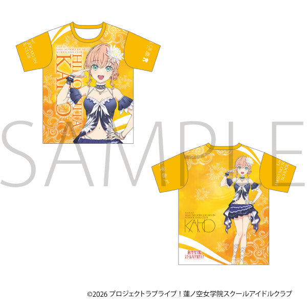 (Goods - Shirt) Love Live! Hasu no Sora Jogakuin School Idol Club Full Graphic T-shirt / Kaho Hinoshita