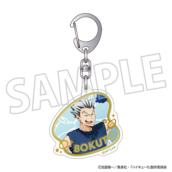 (Goods - Keychain) Haikyu!! Foil Stamped Acrylic Keychain / Kotaro Bokuto "Cool Down Fair"