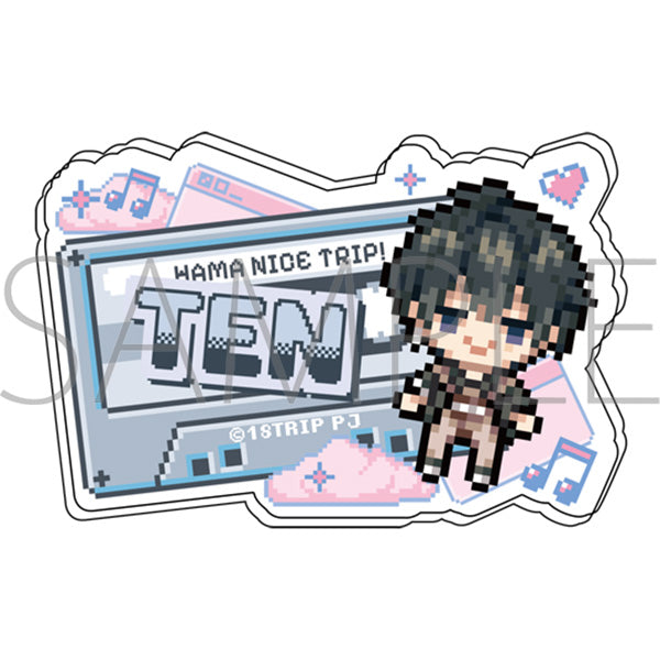 (Goods - Badge) 18TRIP Onamae Acrylic Badge / Ten Murakumo Pixel Art