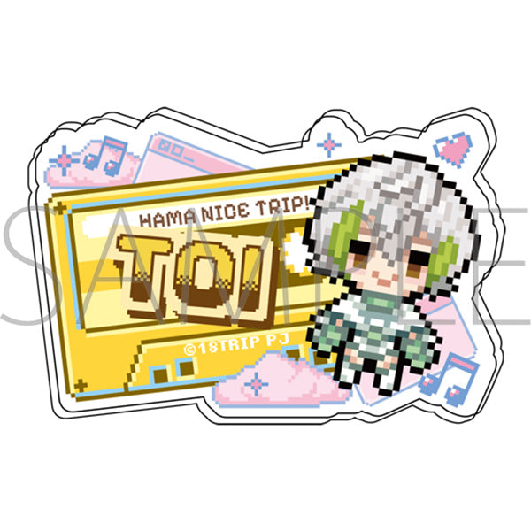 (Goods - Badge) 18TRIP Onamae Acrylic Badge / Toi Shiramitsu Pixel Art