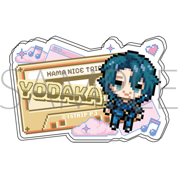 (Goods - Badge) 18TRIP Onamae Acrylic Badge / Yodaka Natsume Pixel Art