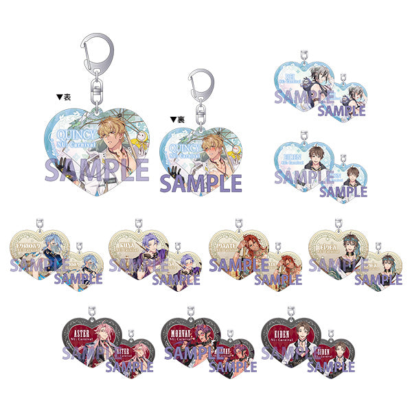 (1BOX=10)(Goods - Keychain) NU: Carnival Double-sided Acrylic Keychain Collection / Rainy Season, Sunburst Fever, Gambler's Paradise
