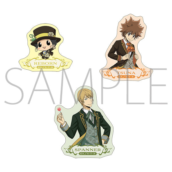 (Goods - Sticker) REBORN! Sticker Set / Reborn & Tsunayoshi Sawada & Spanner -damask code style-