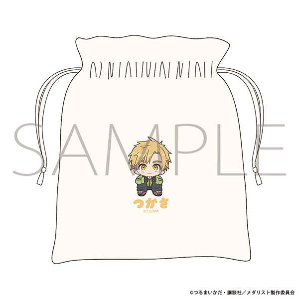 (Goods - Drawstring Pouch) Medalist Satin Frills Drawstring Pouch / Tsukasa Akeuraji