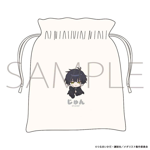 (Goods - Drawstring Pouch) Medalist Satin Frills Drawstring Pouch / Jun Yodaka