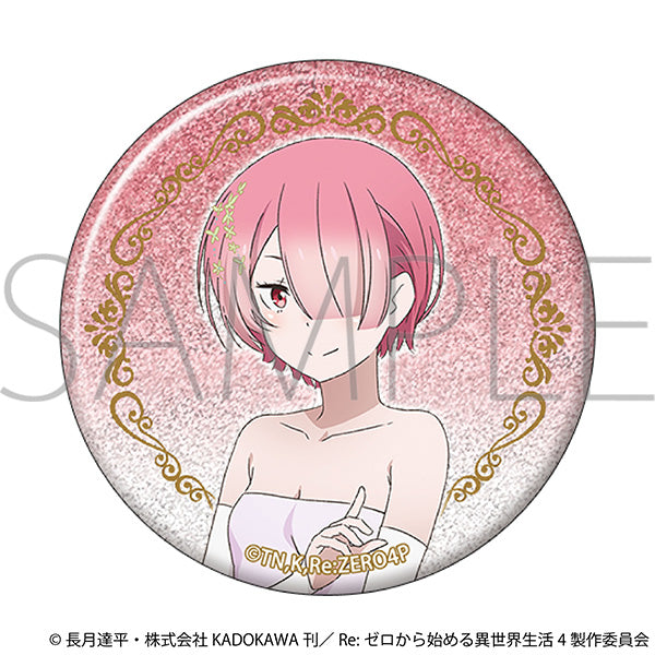 (Goods - Badge) Re:Zero - Starting Life in Another World Glitter Button Badge / Prom - Ram