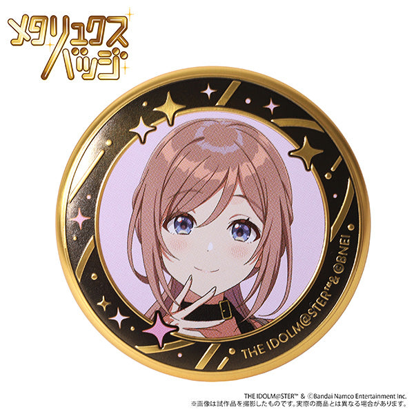 (Goods - Badge) Gakuen iDOLM@STER Metallux Badge / Rinami Himesaki ECLIPSE LIGHT