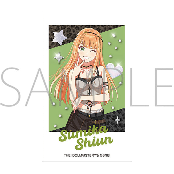 (Goods - Bromide) Gakuen iDOLM@STER Cheki & Cheki Holder Set / Sumika Shiun ECLIPSE LIGHT