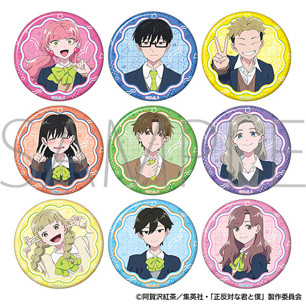 (1BOX=9)(Goods - Badge) You and I Are Polar Opposites Chara Badge Collection