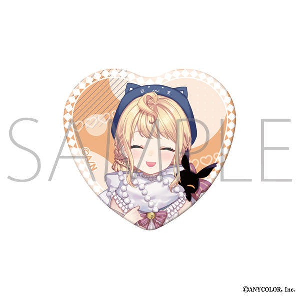 (Goods - Badge) NIJISANJI EN Heart Button Badge / Millie Parfait