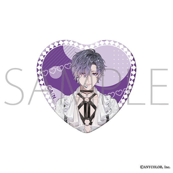 (Goods - Badge) NIJISANJI EN Heart Button Badge / Uki Violeta