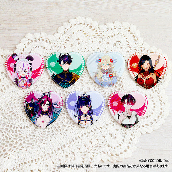 (Goods - Badge) NIJISANJI EN Heart Button Badge / Scarle Yonaguni