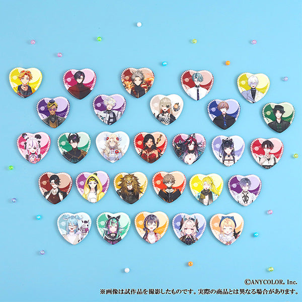 (Goods - Badge) NIJISANJI EN Heart Button Badge / Ryoma Barrenwort