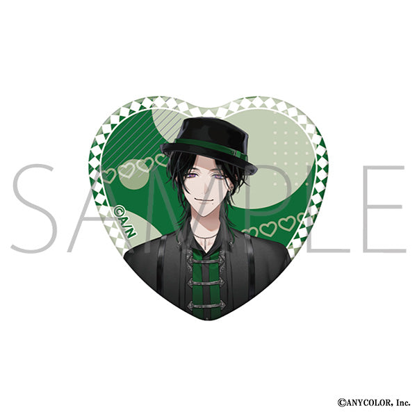 (Goods - Badge) NIJISANJI EN Heart Button Badge / Zeal Ginjoka