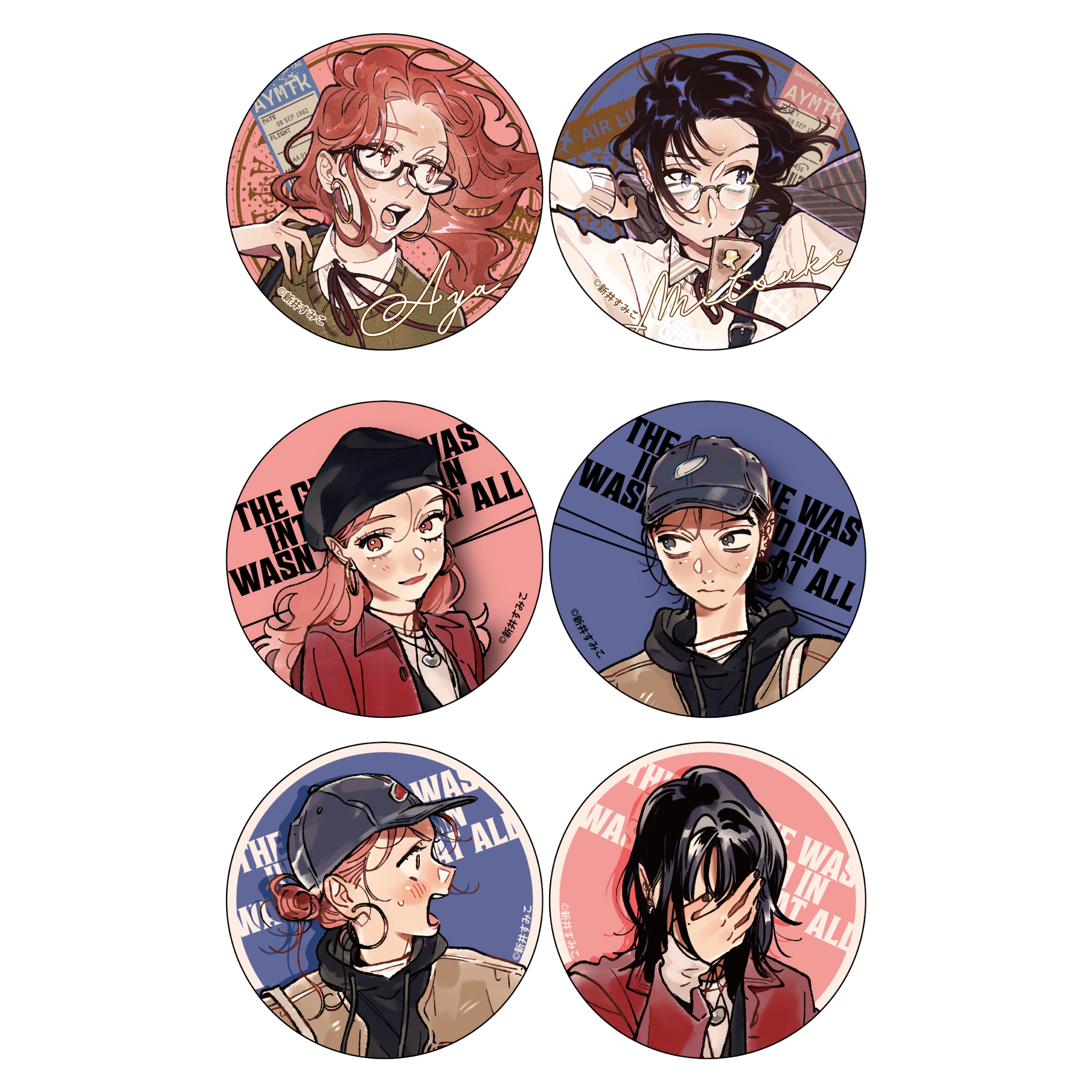 (1BOX=6)(Goods - Badge) The Guy She Was Interested in Wasn't a Guy at All - Tin Badge Collection PACK