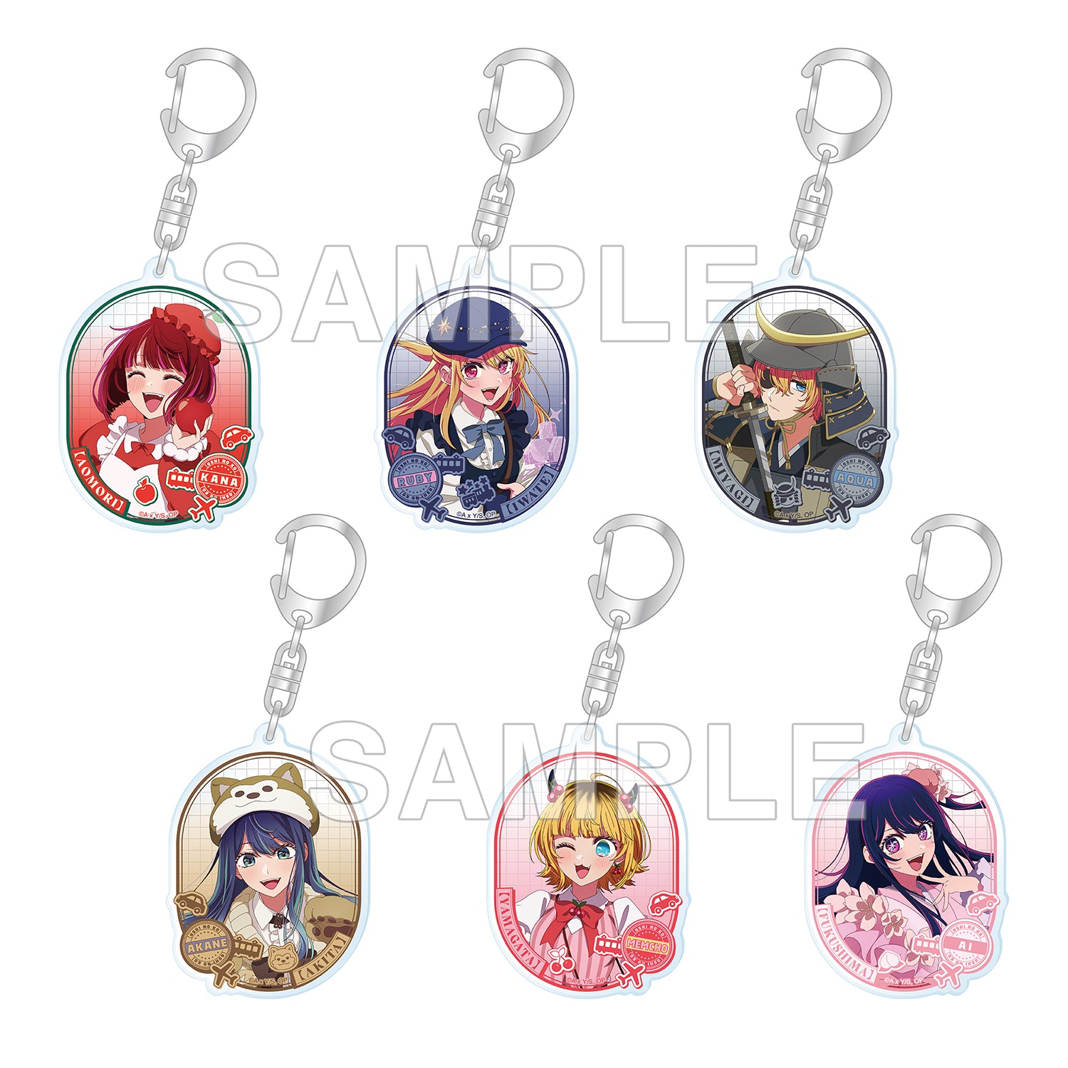 (1BOX=6)(Goods - Keychain) OSHI NO KO [47 TODOFUKEN NO KO] Tradable Acrylic Keychain Tohoku Area PACK