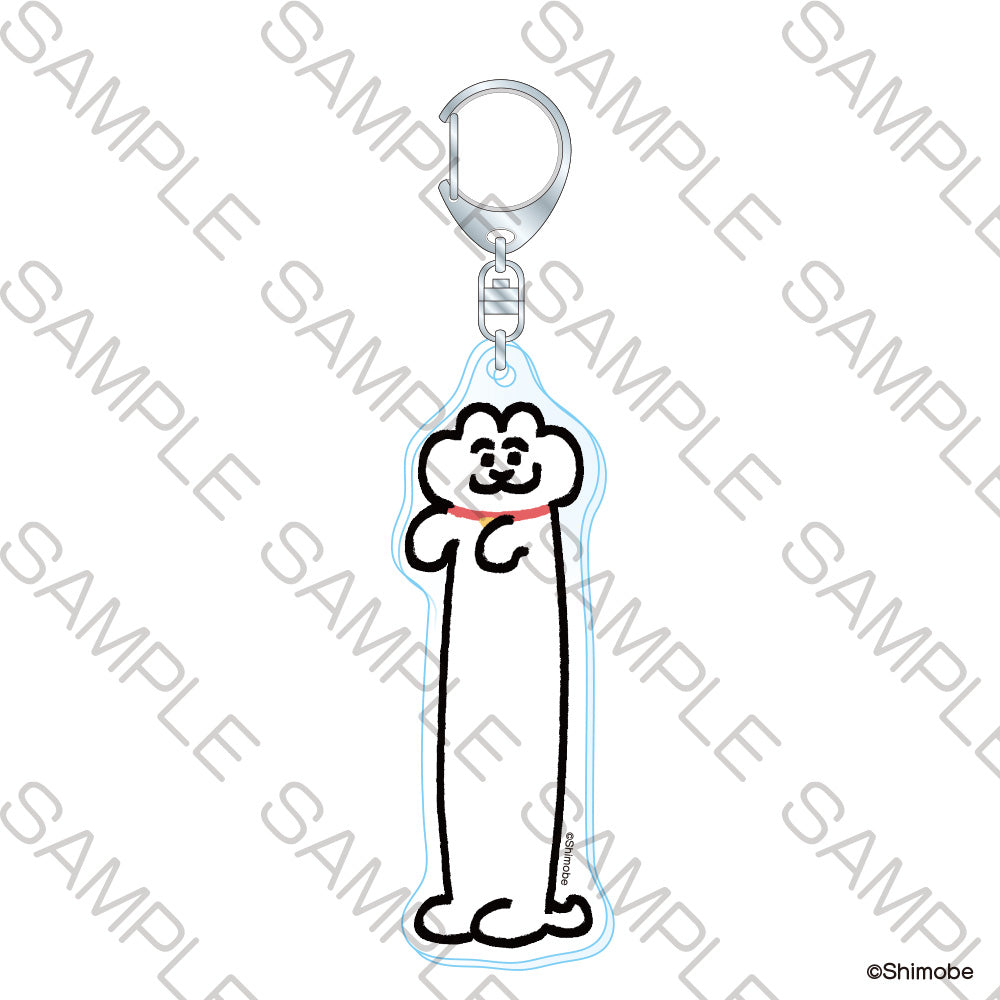 (Goods - Keychain)  Neko to Shimobe Slightly Long Acrylic Keychain - Stretchy Cat