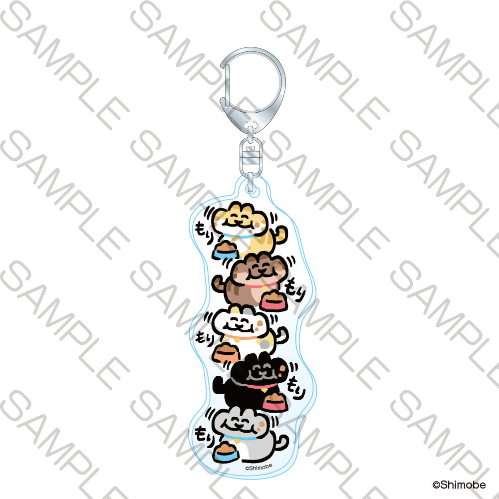 (Goods - Keychain)  Neko to Shimobe Slightly Long Acrylic Keychain - Nom Nom