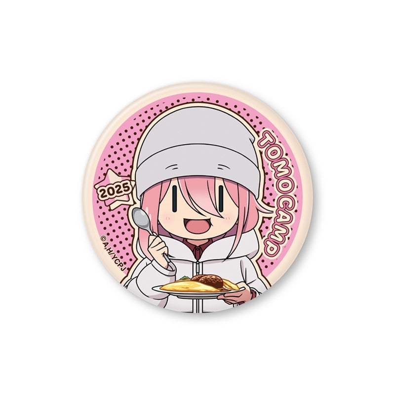 (Goods - Badge) Laid-Back Camp SEASON3 Tomo Camp 2025 Puchi Nadeshiko Button Badge (56mm)