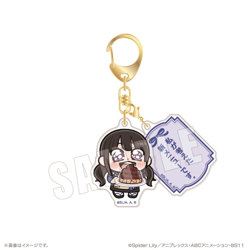 (Goods - Keychain) Lycoris Recoil Bkub Famous Line Acrylic Keychain 04. Takina Inoue (Cafe LycoReco ver.)