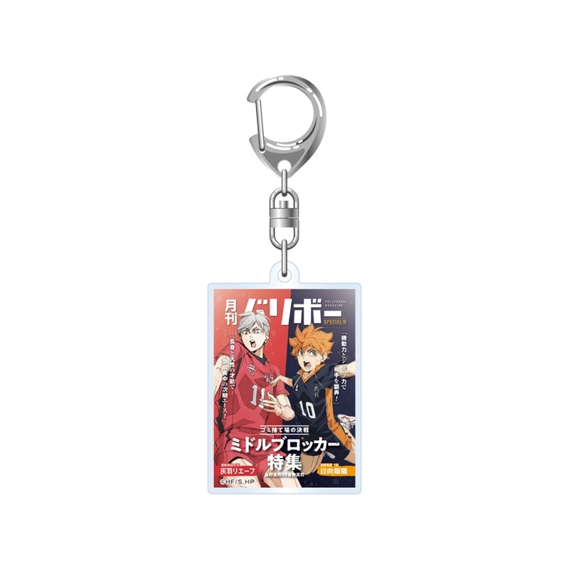 (Goods - Keychain) Haikyu!! Acrylic Keychain Monthly Volleyball Vol. 2 (Shoyo Hinata & Lev Haiba)