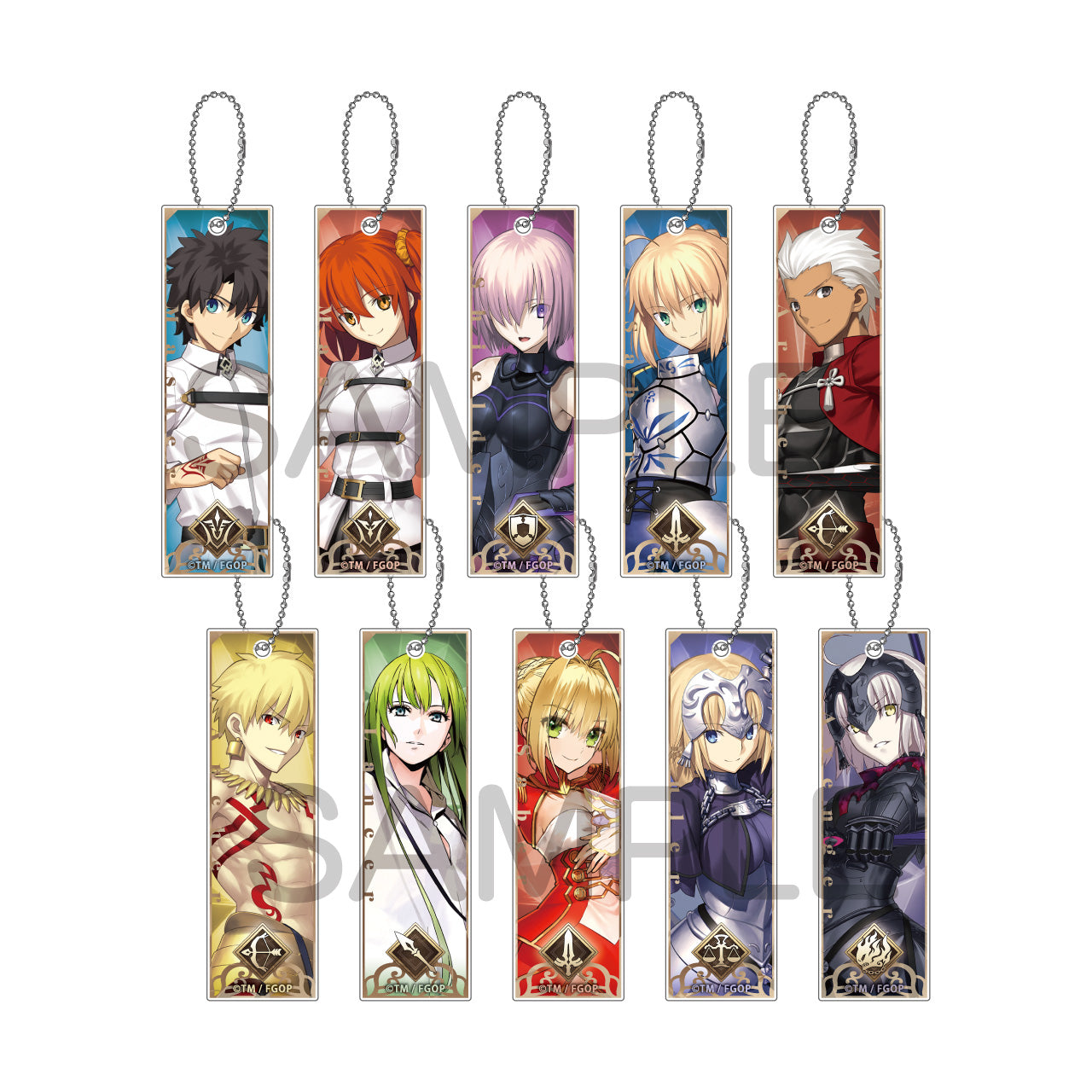 (1BOX=10)(Goods - Keychain) Fate/Grand Order TsuiColle Trading Acrylic Keychain Vol.1