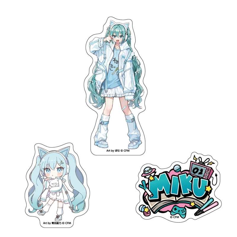 (Goods - Sticker) Hatsune Miku Sticker Set of 3 akiba culture fashion/Hatsune Miku