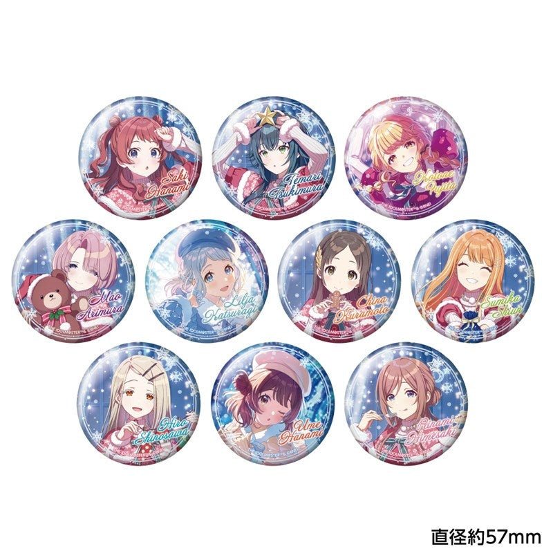 (1BOX=10)(Goods - Badge) THE IDOLM@STER Trading Holographic Button Badge '24 Christmas ver.