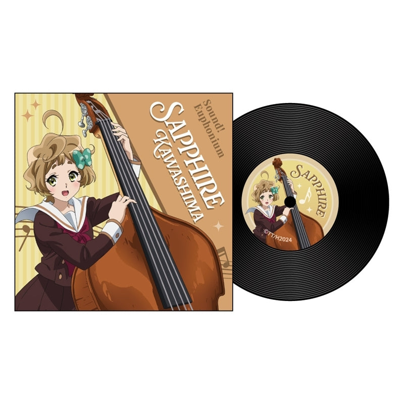 (Goods - Coaster) "Sound! Euphonium" Record Style Coaster / Sapphire Kawashima