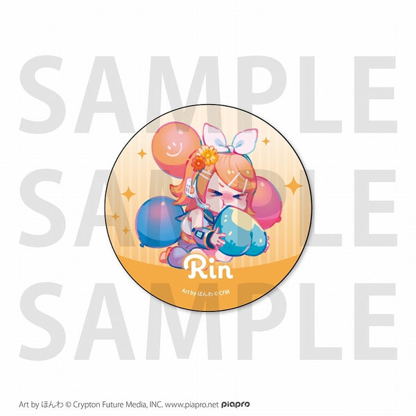 (Goods - Badge) Hatsune Miku Happy 16th Birthday - Dear Creators - Surprise Party Chibi Button Badge Kagamine Rin
