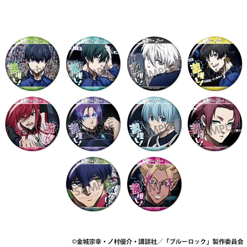 (1BOX=50)(Goods - Badge) Blue Lock Foil-Stamped Button Badge Collectio