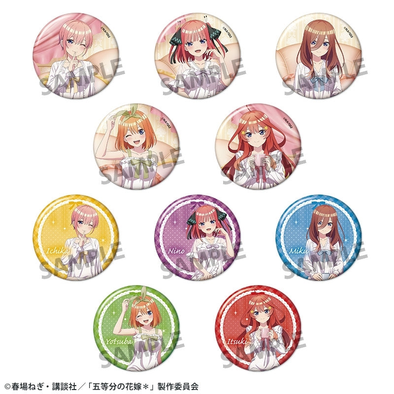 (1BOX=10)(Goods - Badge) The Quintessential Quintuplets＊ Exclusive Art Trading Button Badge Nightwear ver.