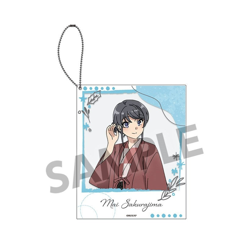 (Goods - Keychain) Rascal Does Not Dream of Santa Claus Instant Photo Style Acrylic Keychain Mai Sakurajima