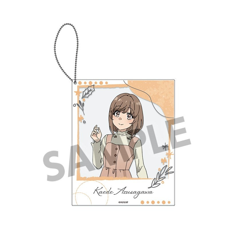 (Goods - Keychain) Rascal Does Not Dream of Santa Claus Instant Photo Style Acrylic Keychain Kaede Azusagawa