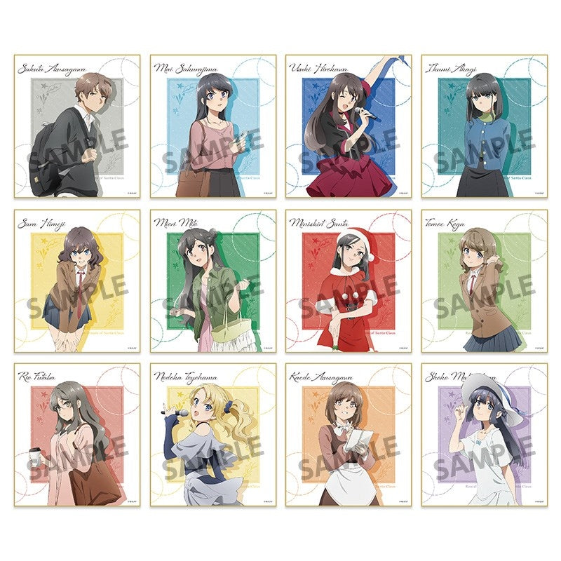 (1BOX=12)(Goods - Art Board) Rascal Does Not Dream of Santa Claus Trading Mini Art Board